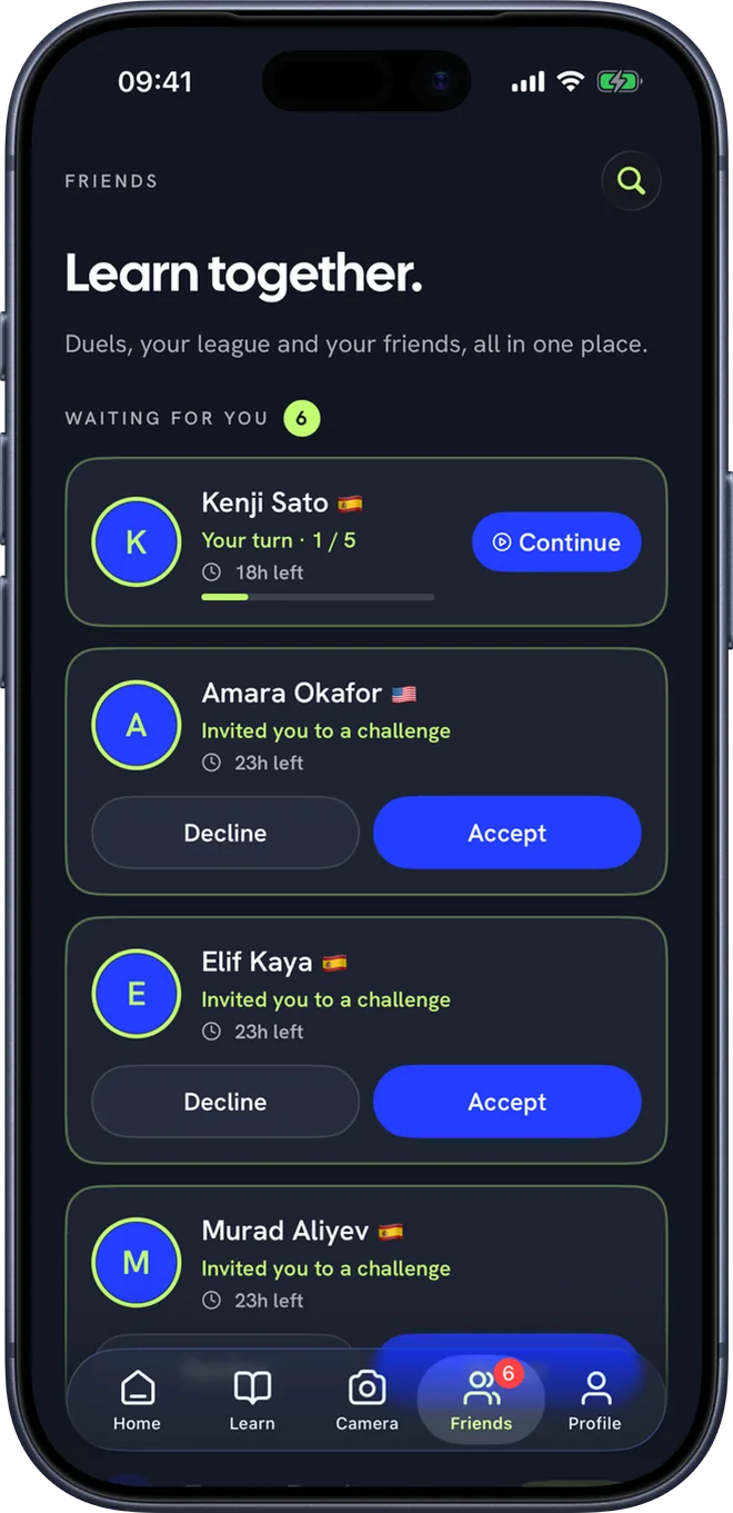 The Friends tab