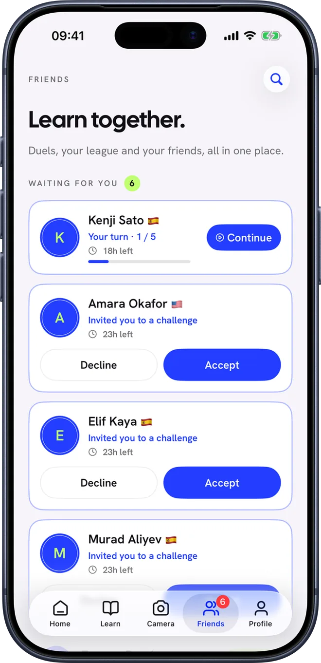 The Friends tab