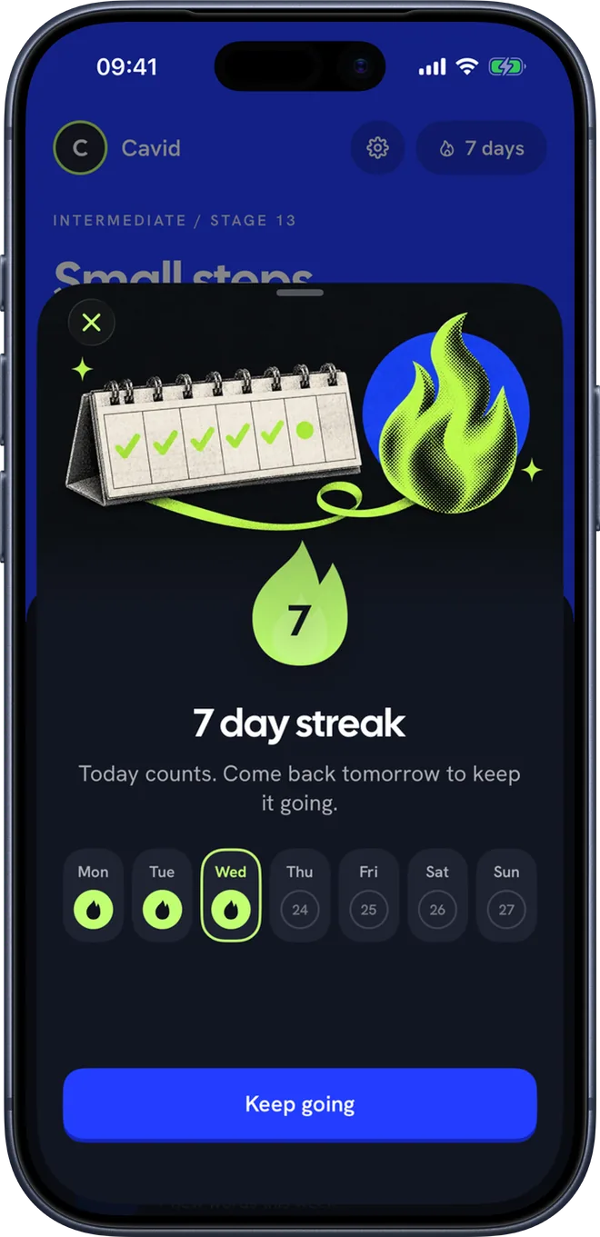 Your streak this week