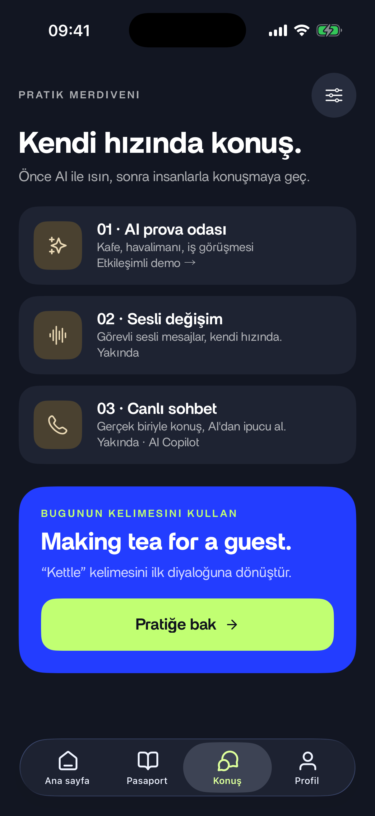 Pratik merdiveni ekranı